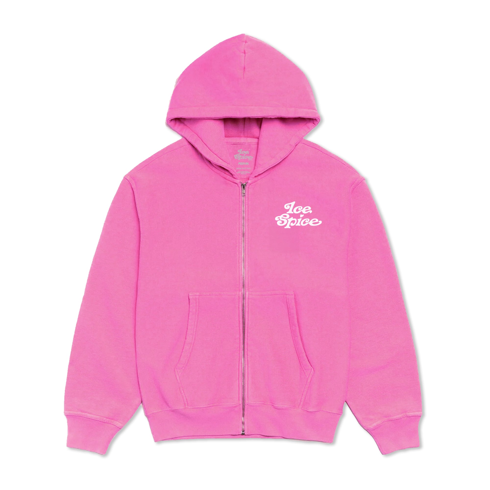 Verdy x Ice Spice "Big Guy"  Zip Hoodie - Pink