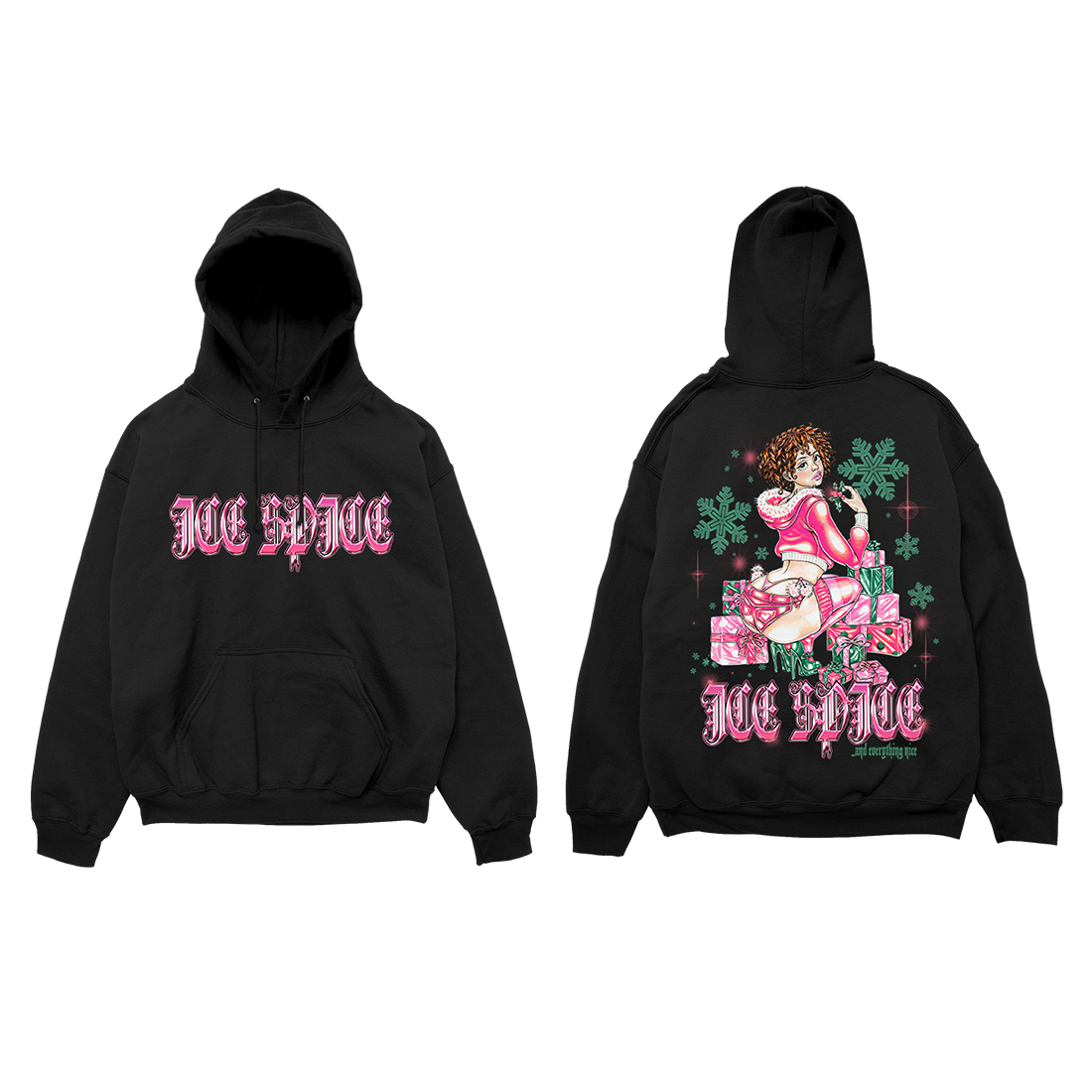 Holiday Pullover Hoodie Side by side
